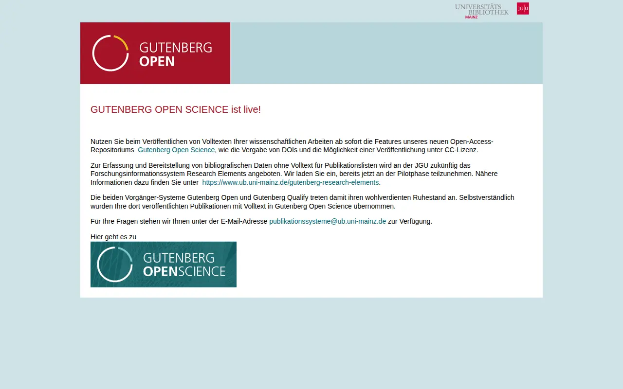 Gutenberg Open website preview
