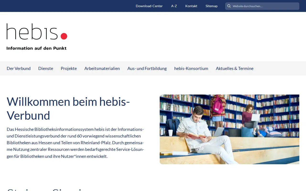 Hessische BibliotheksInformationsSystem website preview