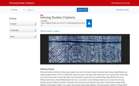 Preview of Hmong Studies Citations