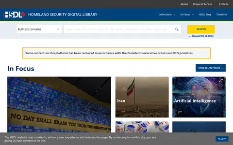 Preview of Homeland Security Digital Library