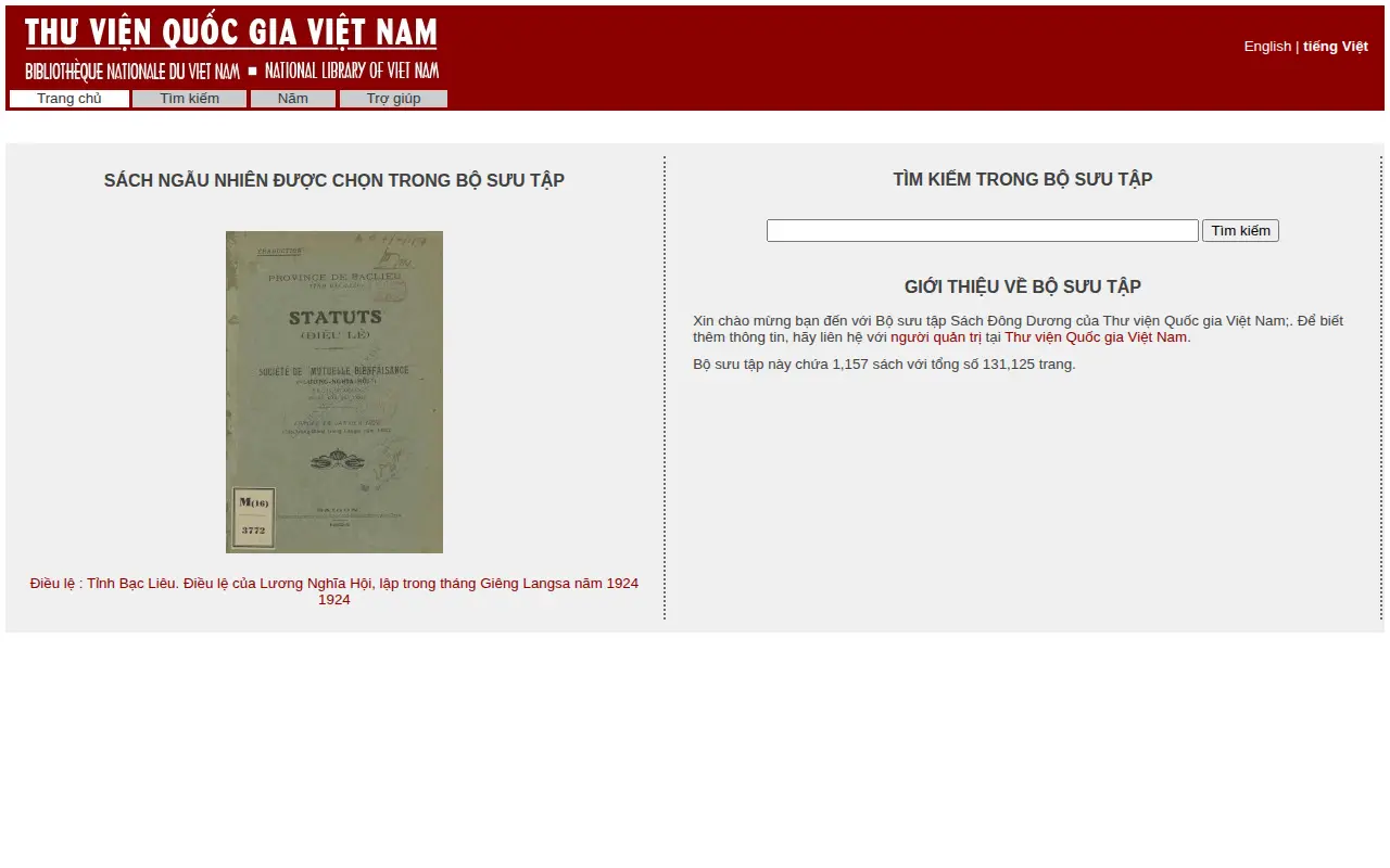 Indochina Book Collection website preview