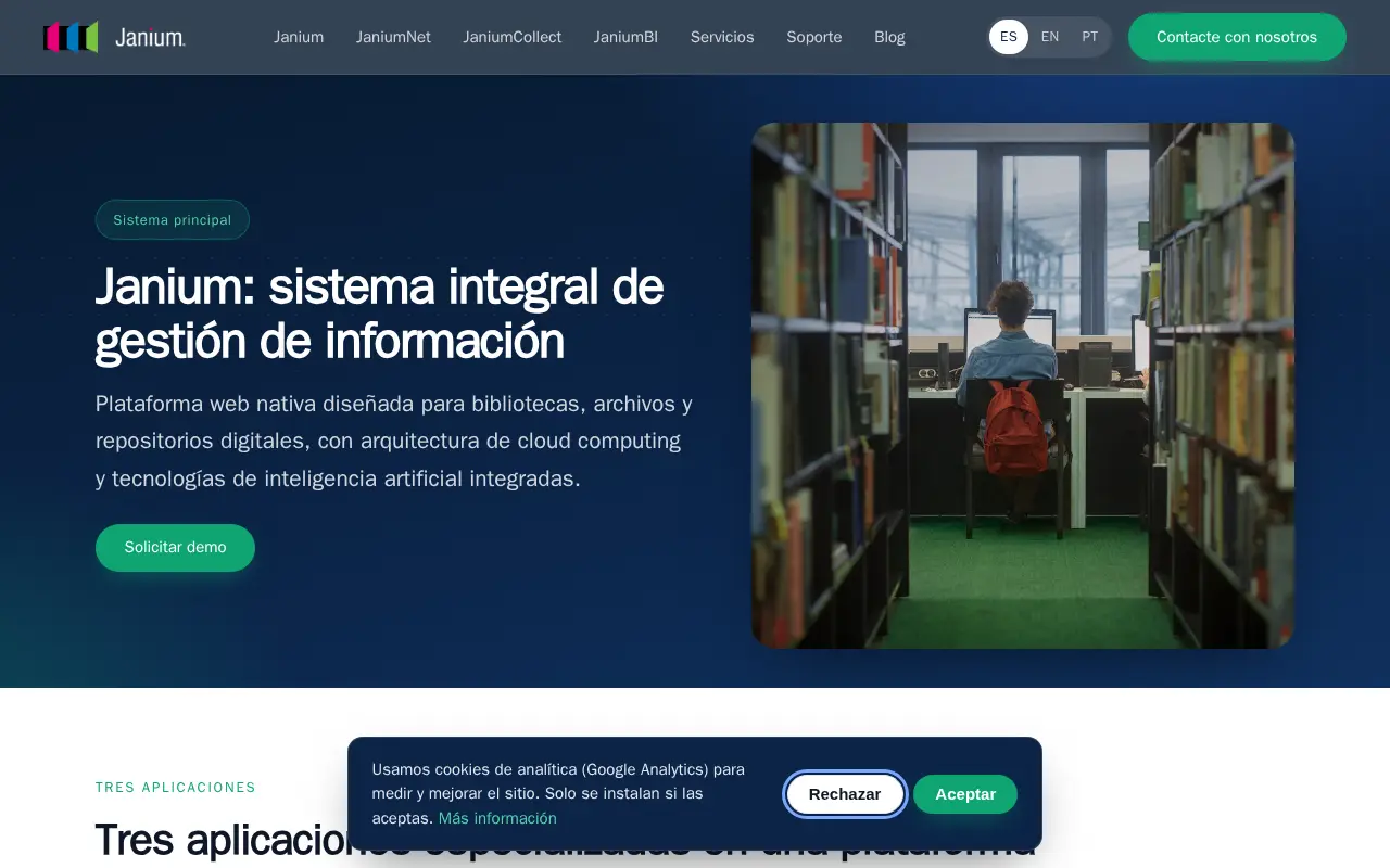 Janium website preview
