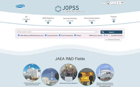 Preview of JOPSS:JAEA Originated Papers Searching System