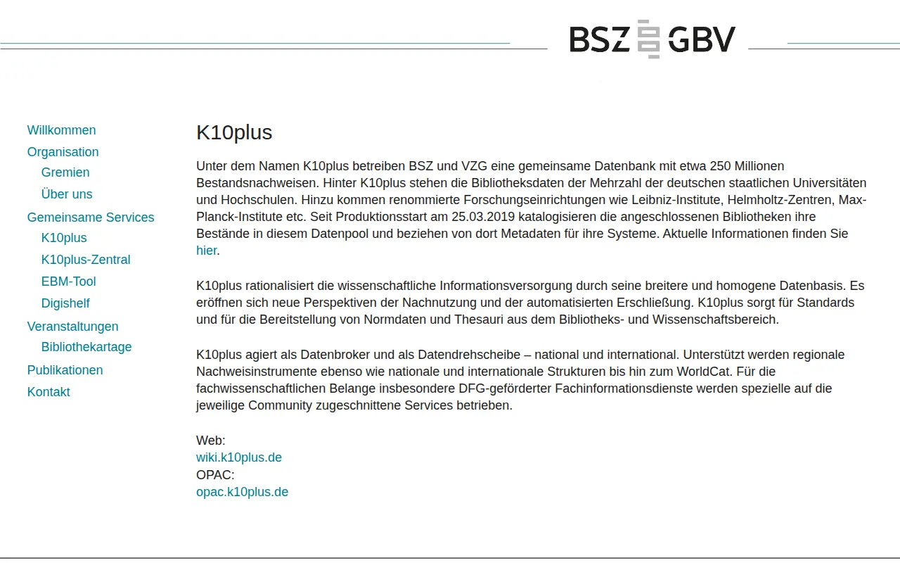 K10plus website preview
