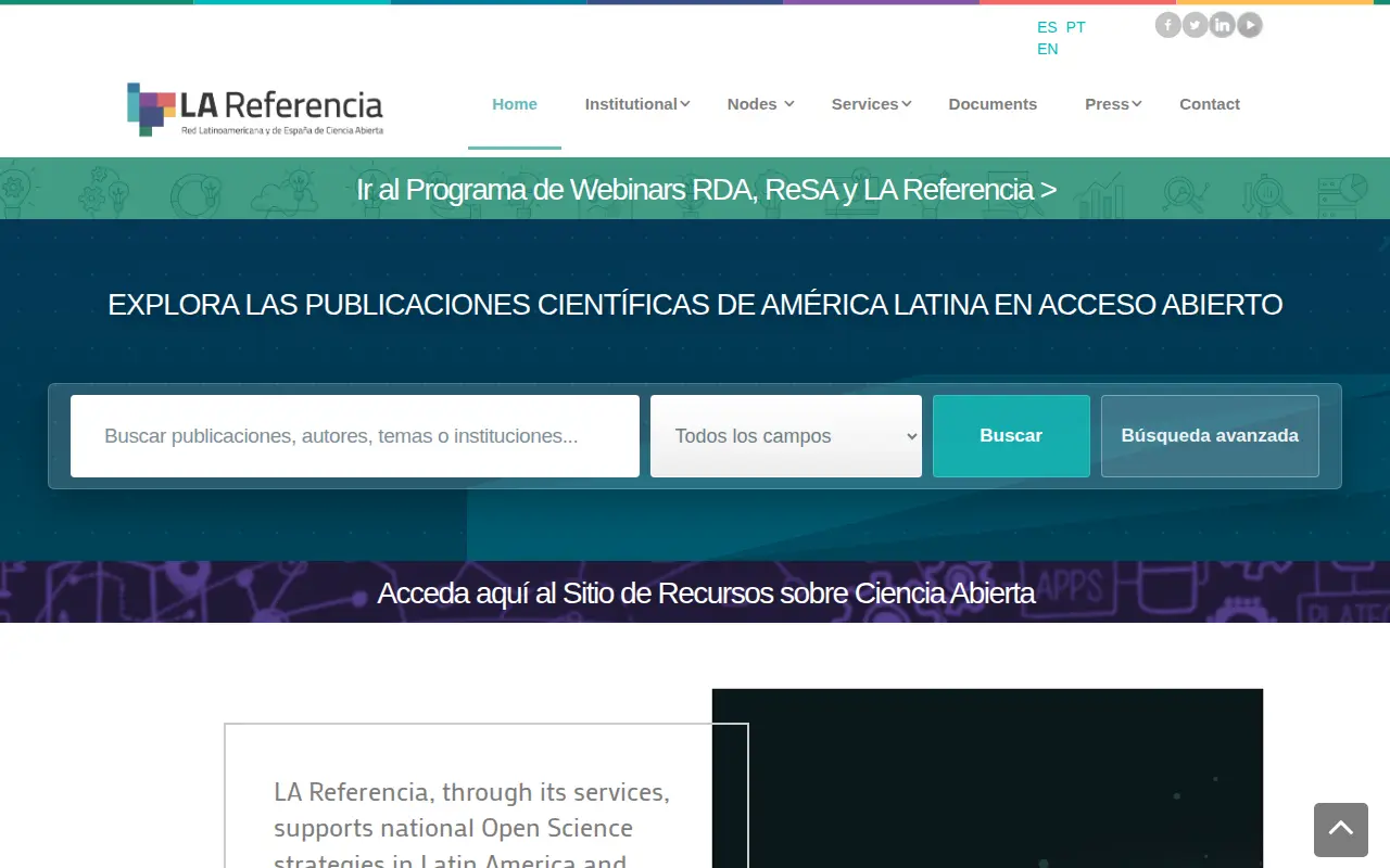 LA Referencia website preview
