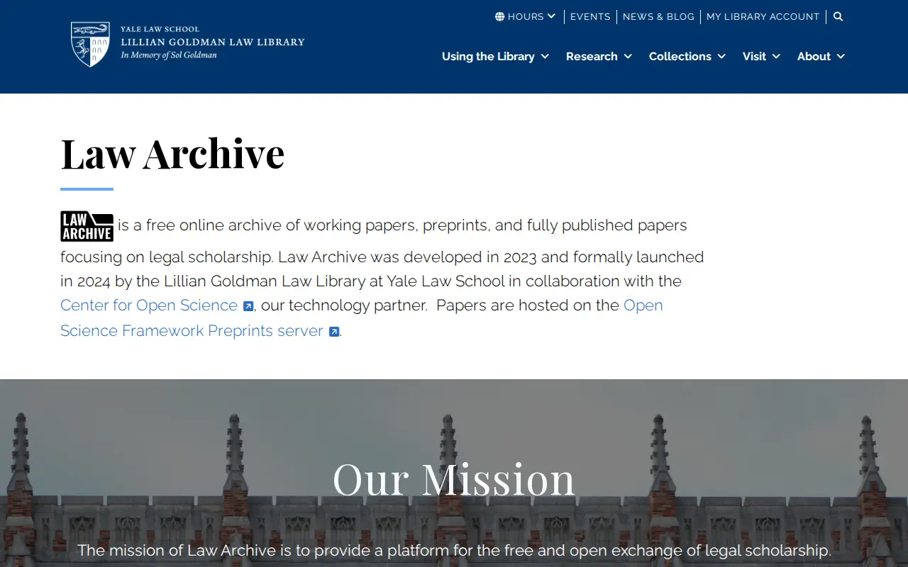 Law Archive website preview