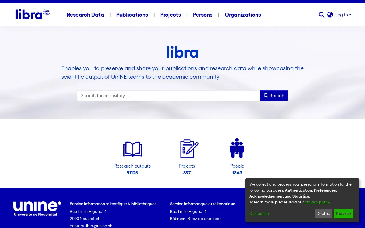 Libra website preview