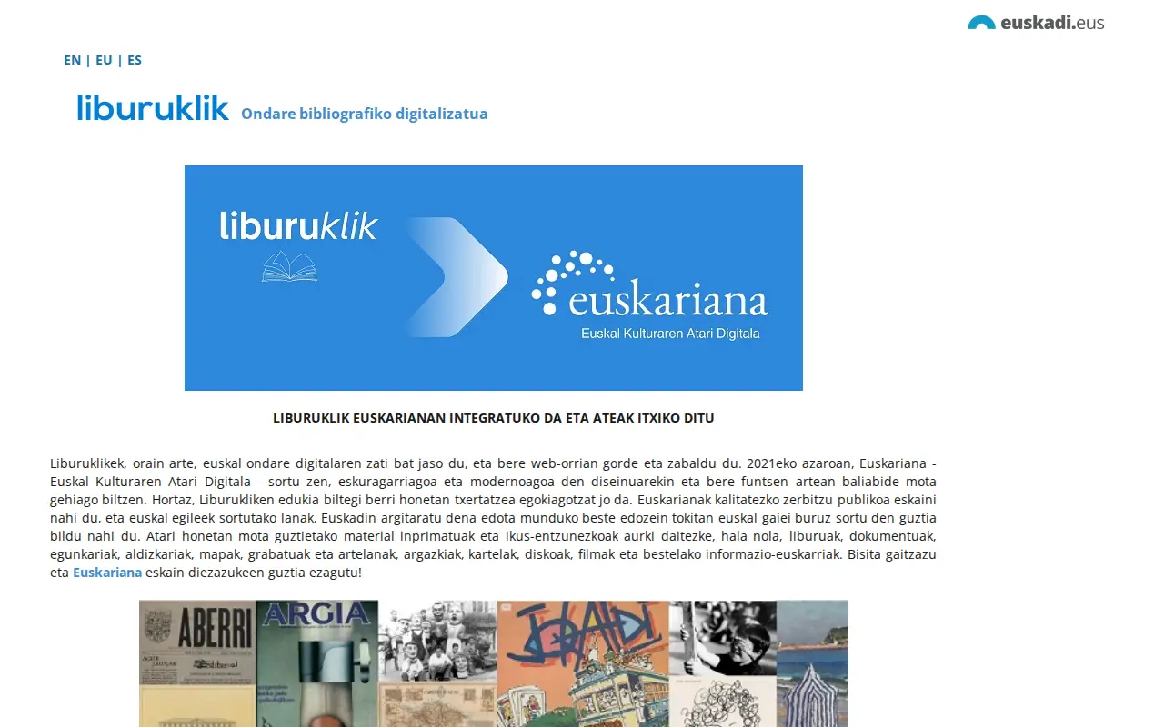 Liburuklik website preview