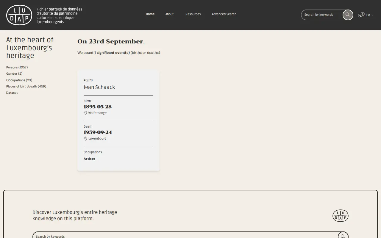 LUDAP website preview