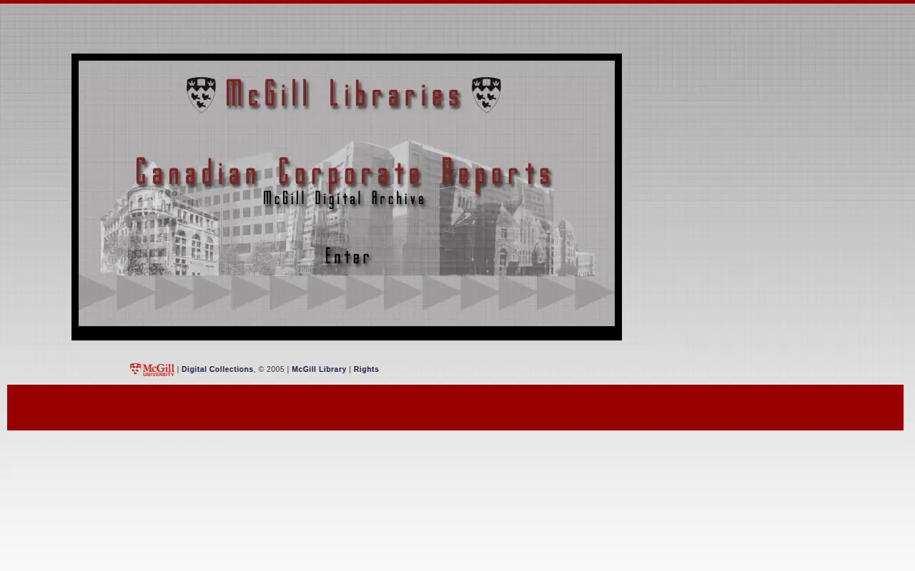 Preview of McGill Digital Archive: Canadian Corporate Reports Project