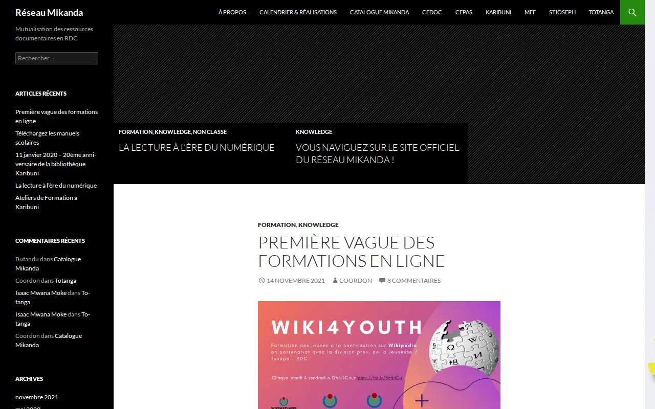 Mikanda Network website preview