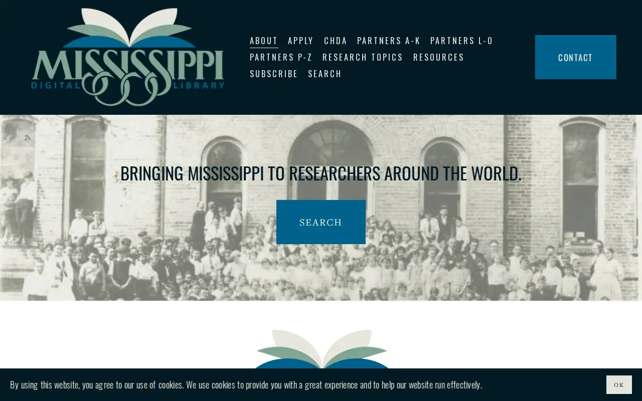 Mississippi Digital Library website preview