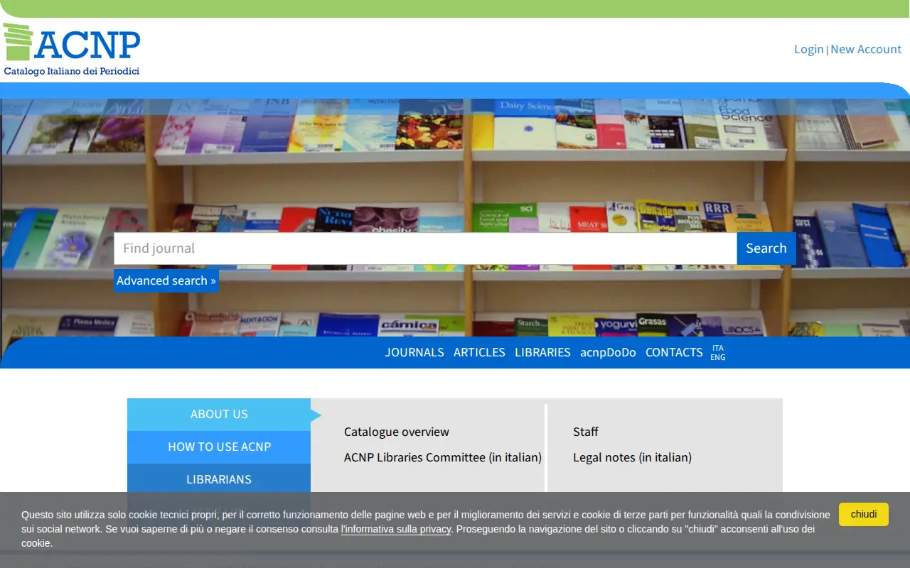 National Collective Archive of Periodicals website preview