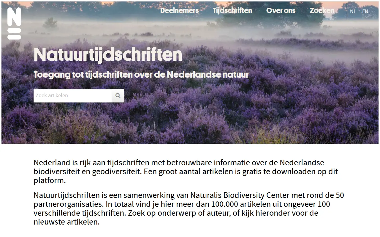 Natuurtijdschriften website preview