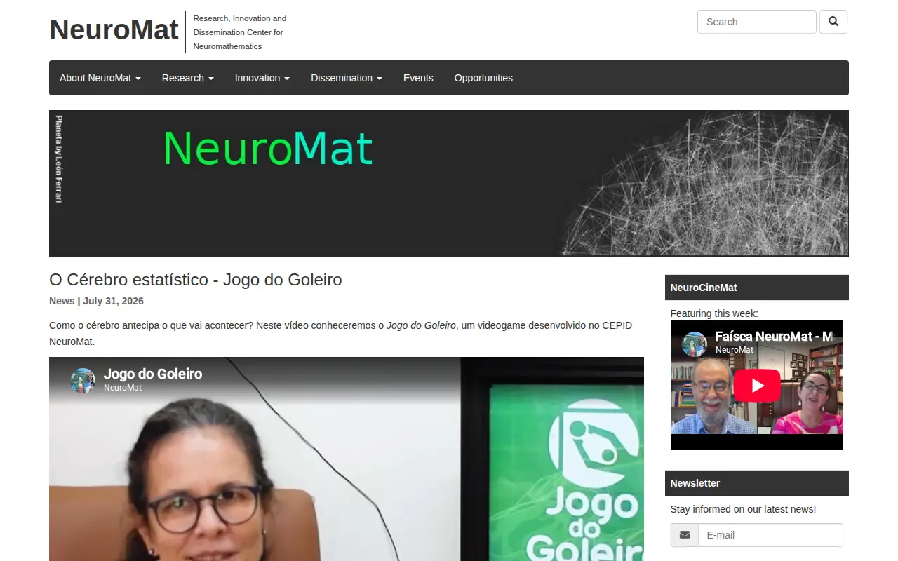 NeuroMat Institutional Repository website preview