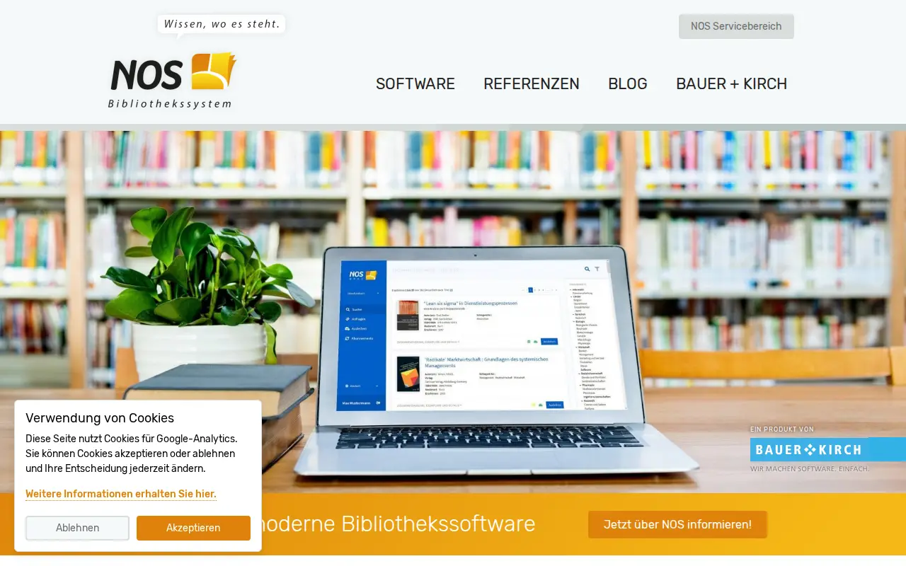 NOS (library software) website preview