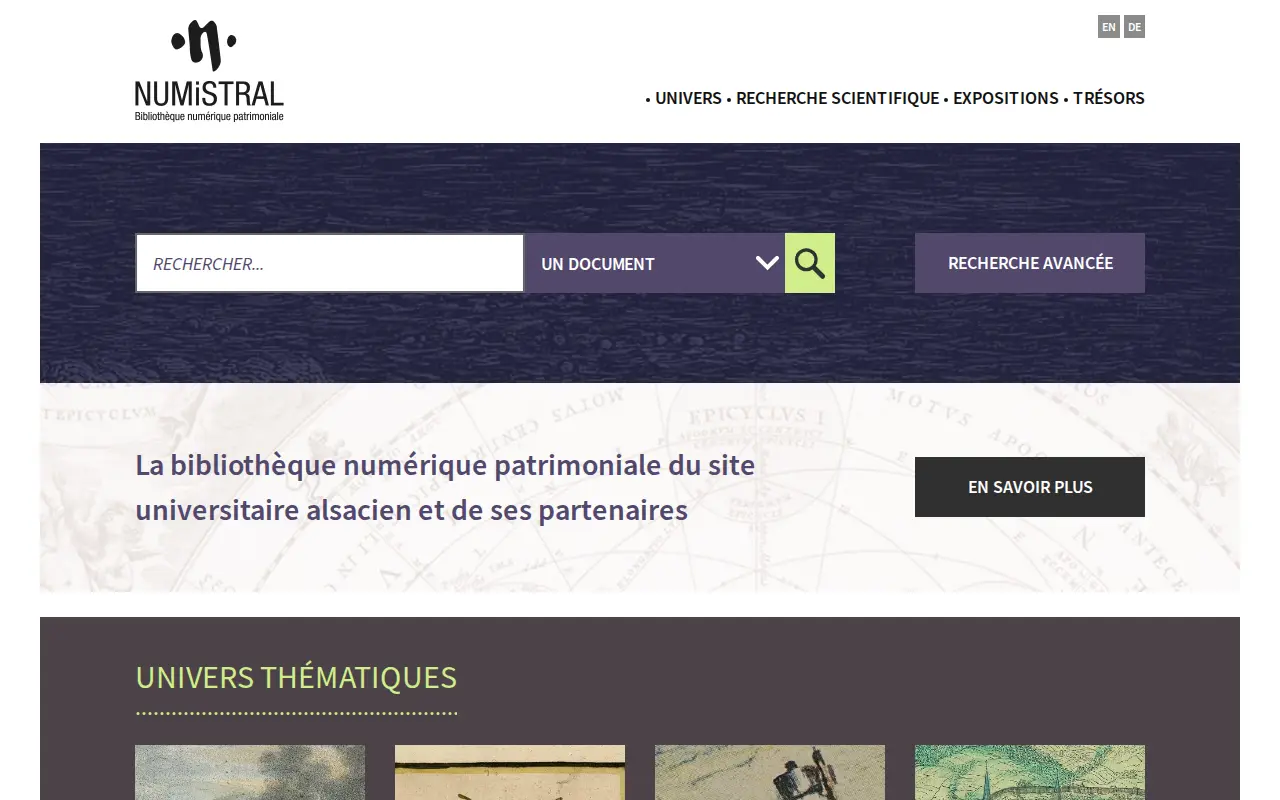 Numistral website preview