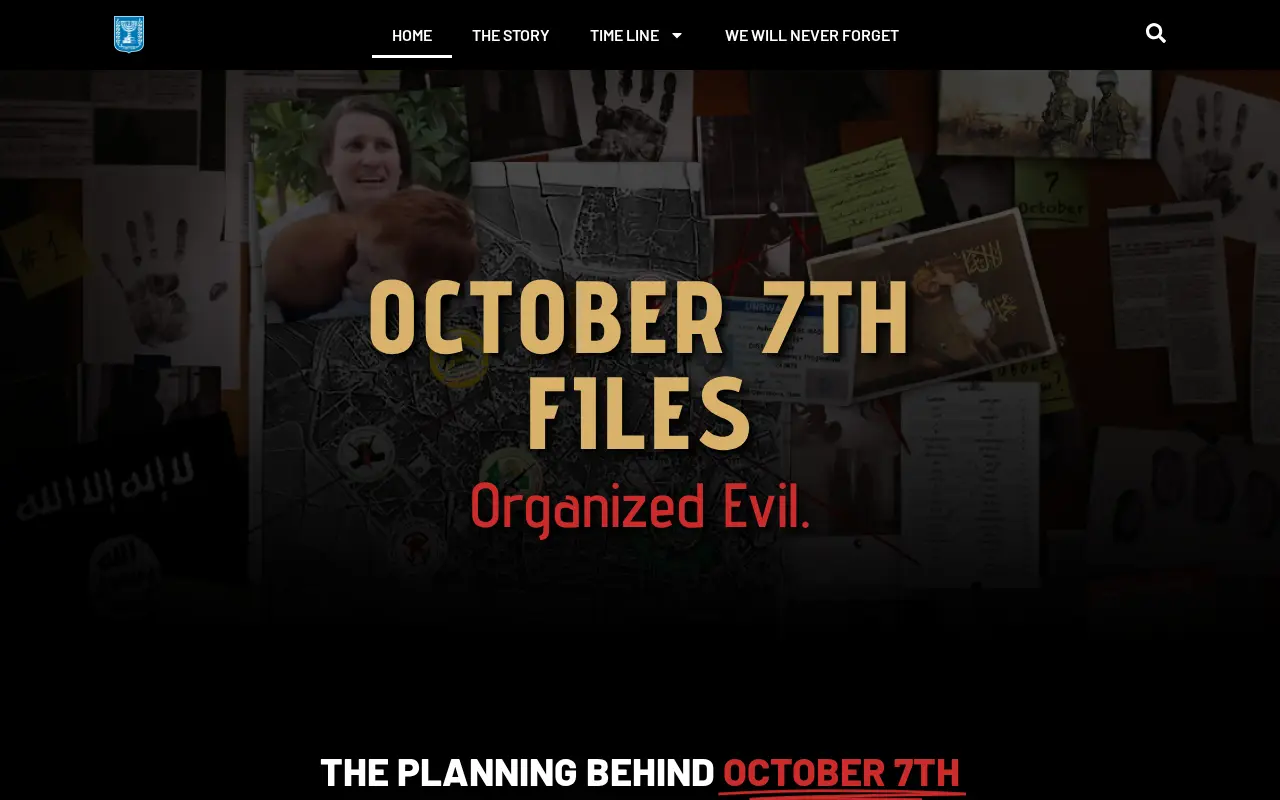 October 7 Files website preview