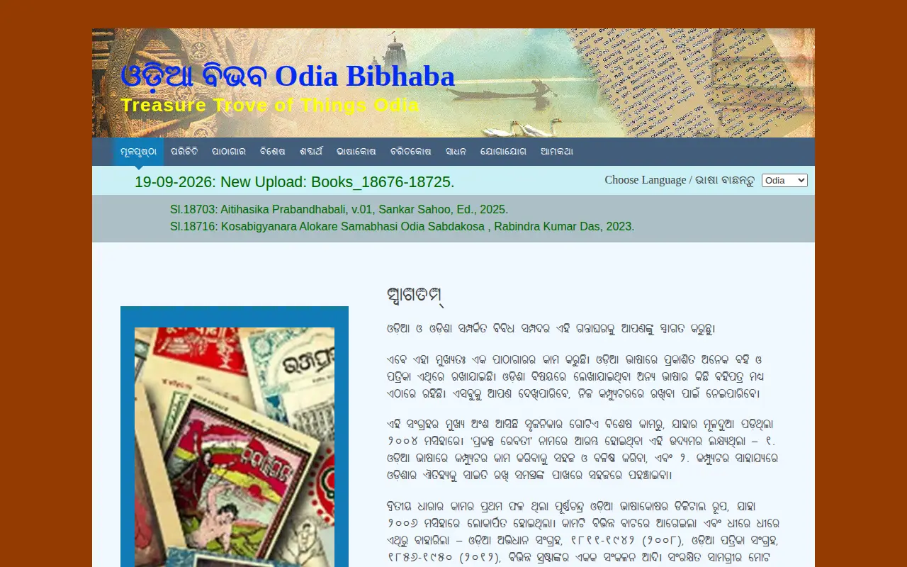 Odia Bibhaba website preview