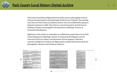 Preview of Park County Local History Archive
