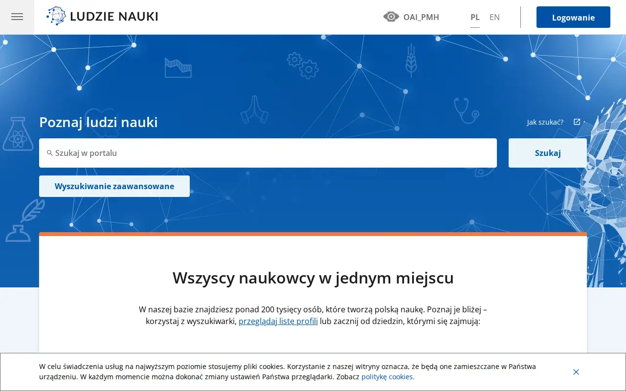 Polish Science website preview