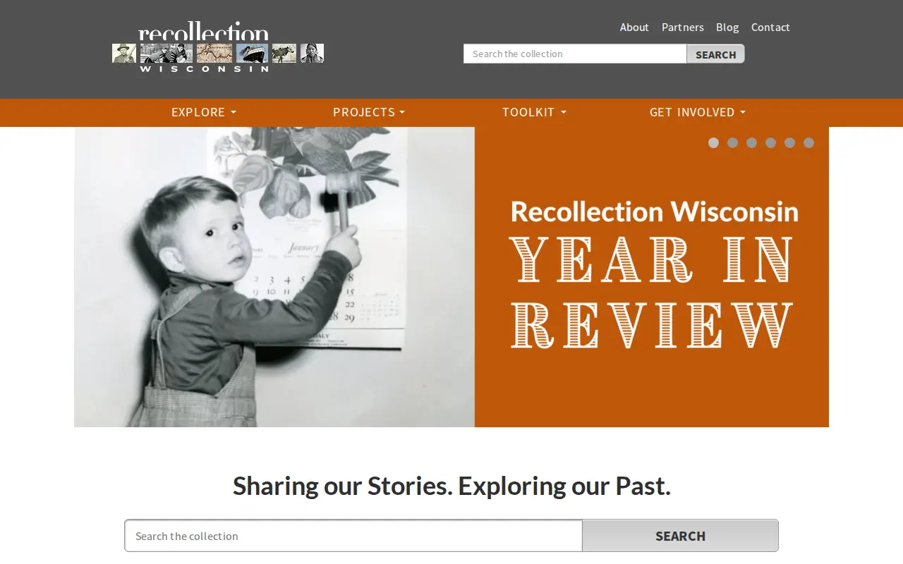 Recollection Wisconsin website preview