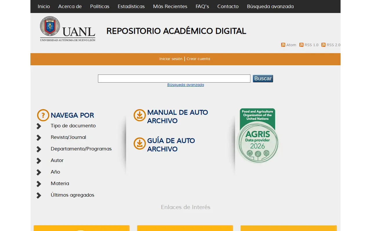 Repositorio Academico Digital UANL website preview
