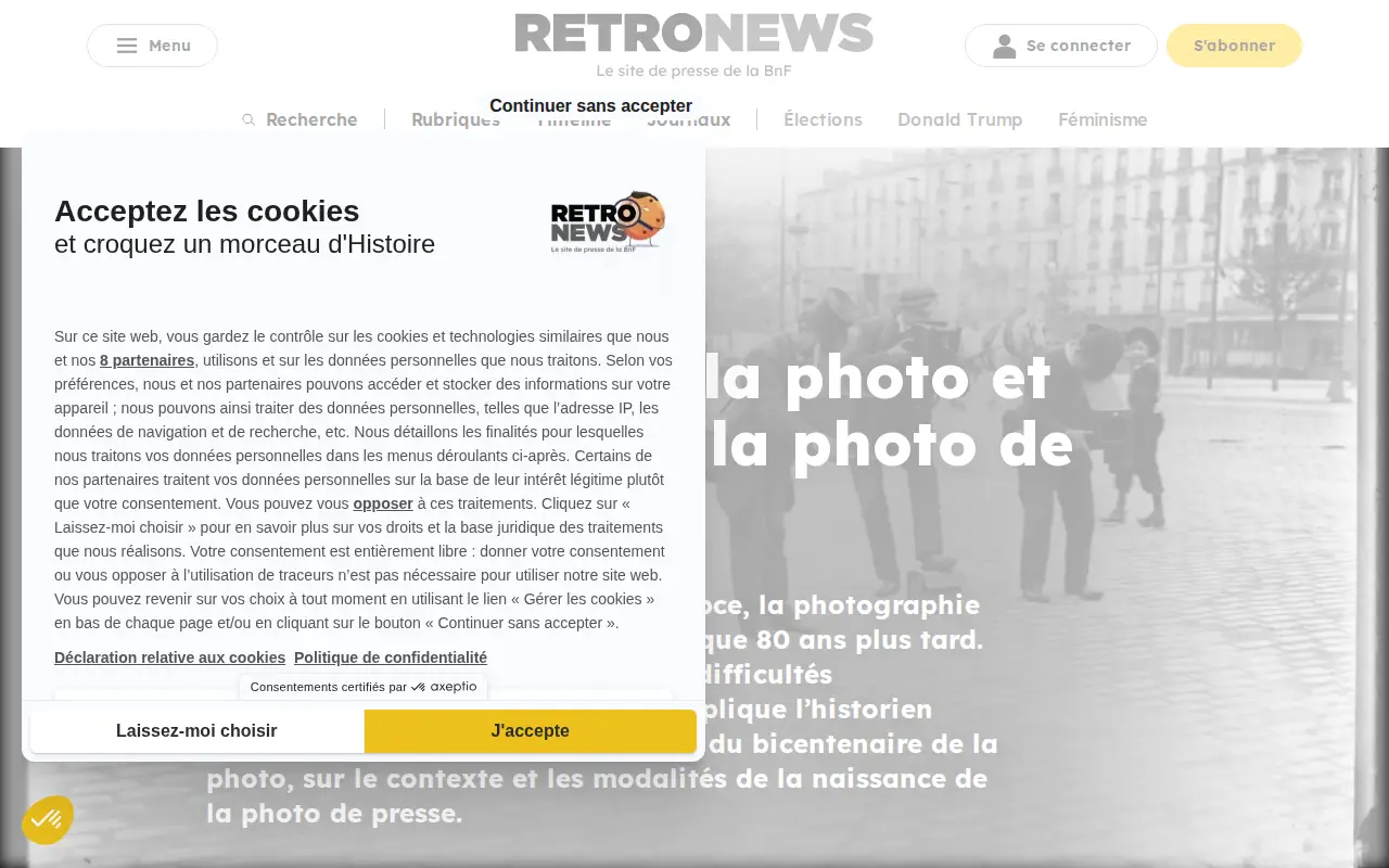 Retronews website preview