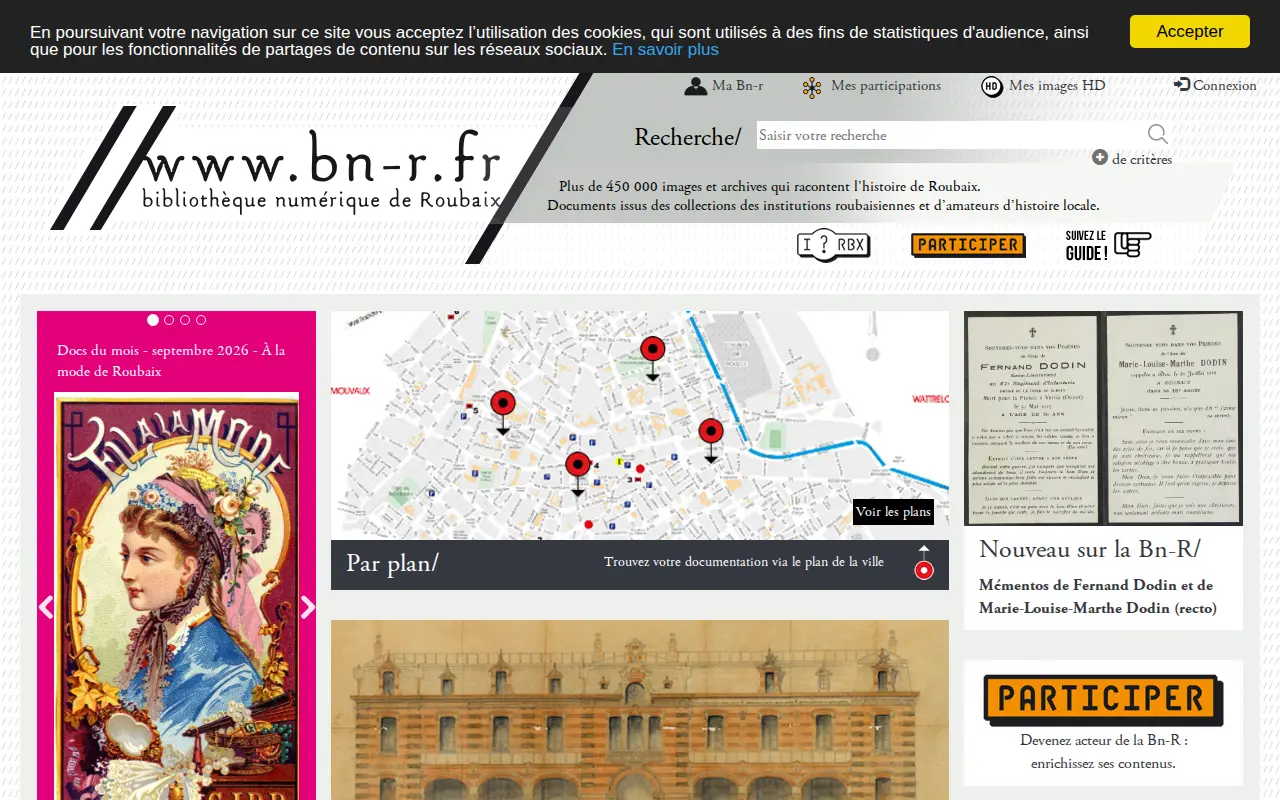 Roubaix Digital Library website preview