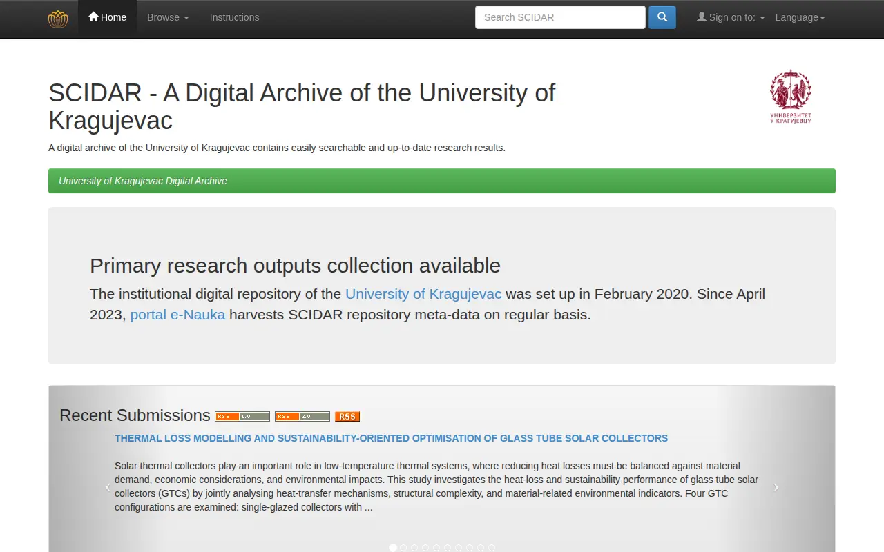 SCIDAR website preview