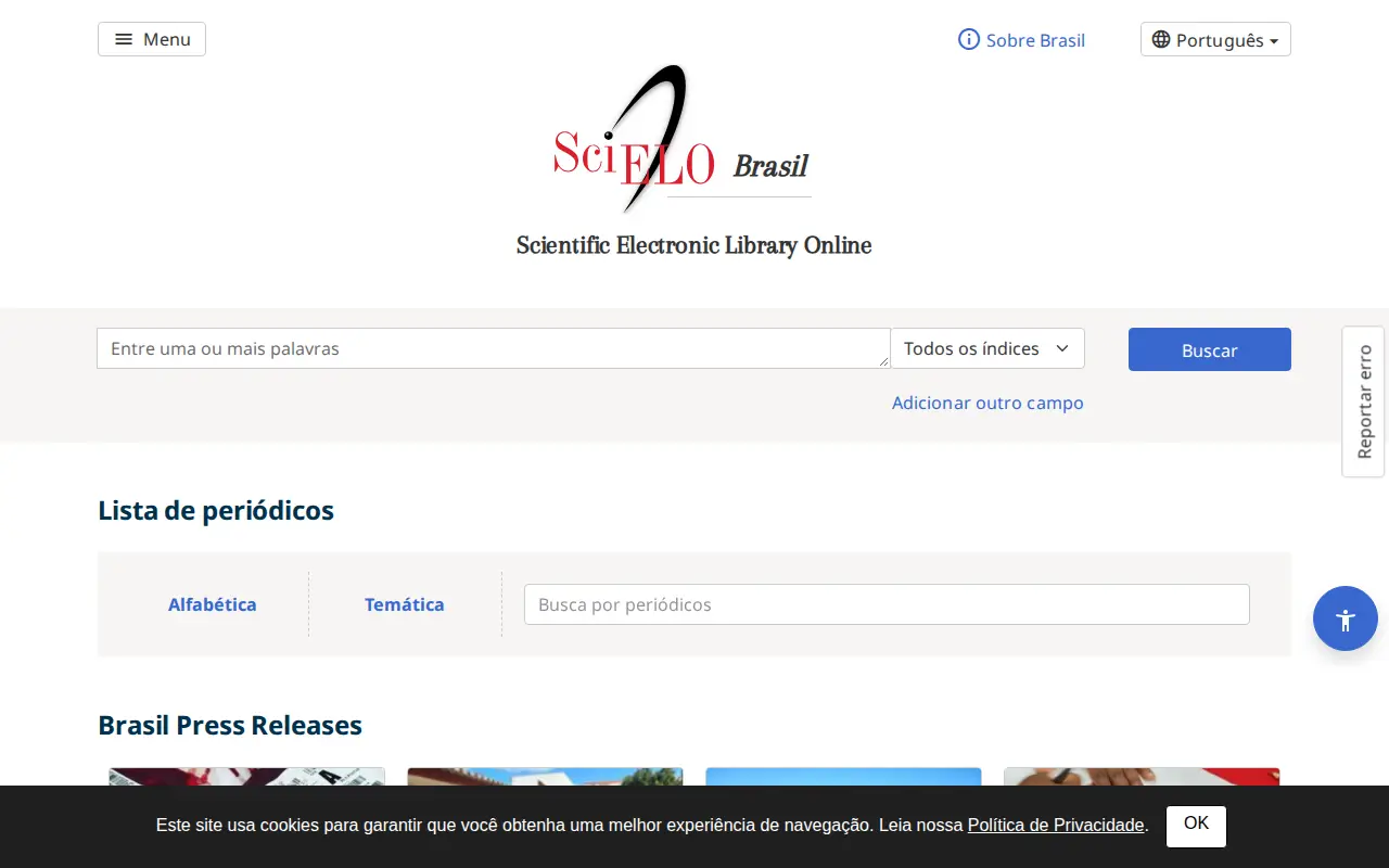 SciELO Brasil website preview