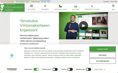 Preview of Sign Language eLibrary of Finland