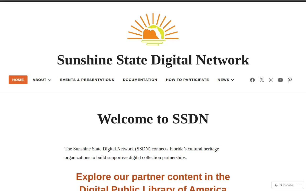Sunshine State Digital Network website preview