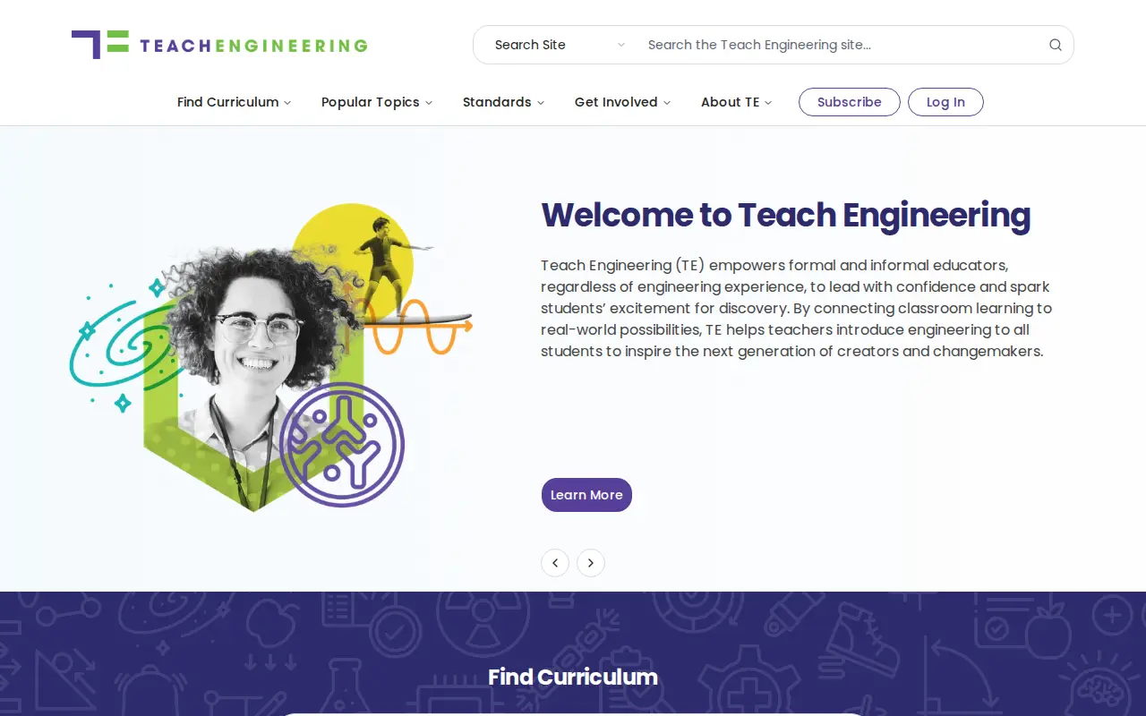 TeachEngineering website preview