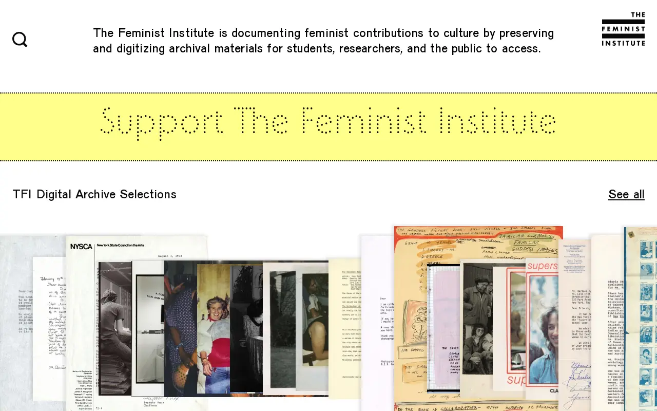 The Feminist Institute website preview