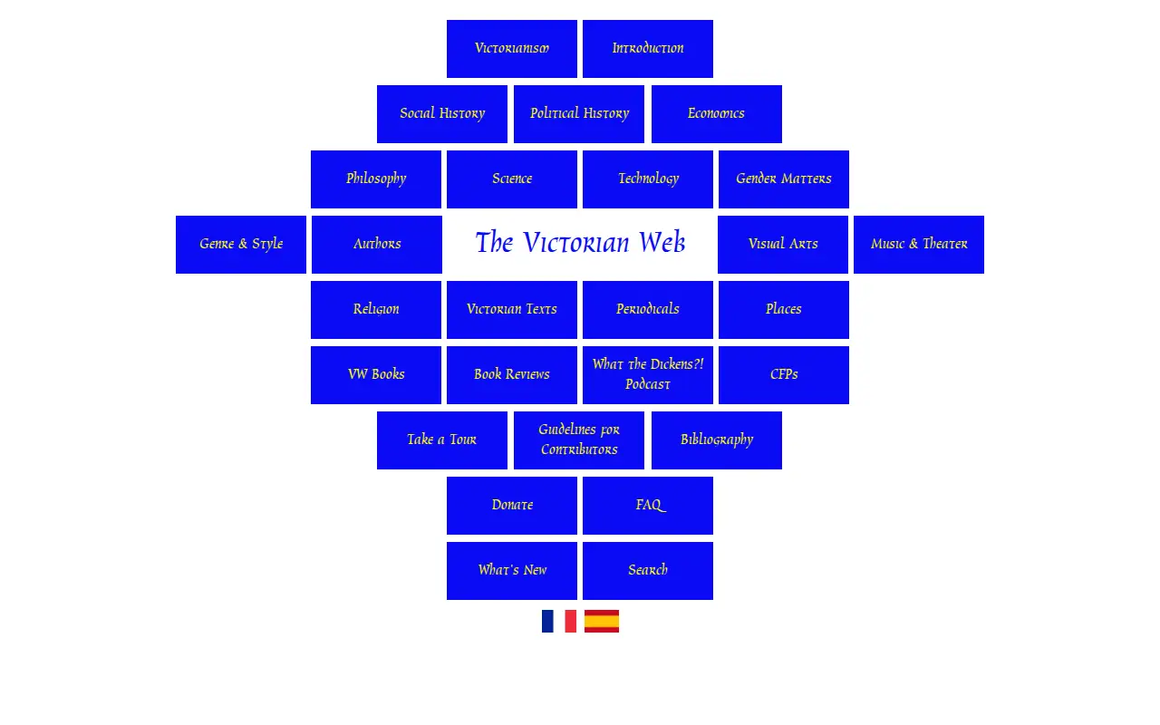 The Victorian Web website preview
