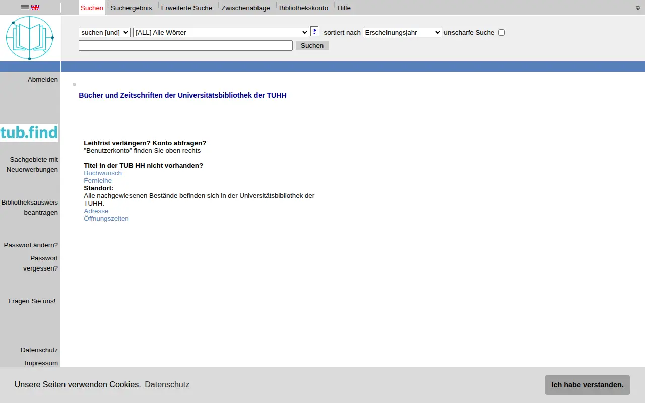 tub.opac website preview