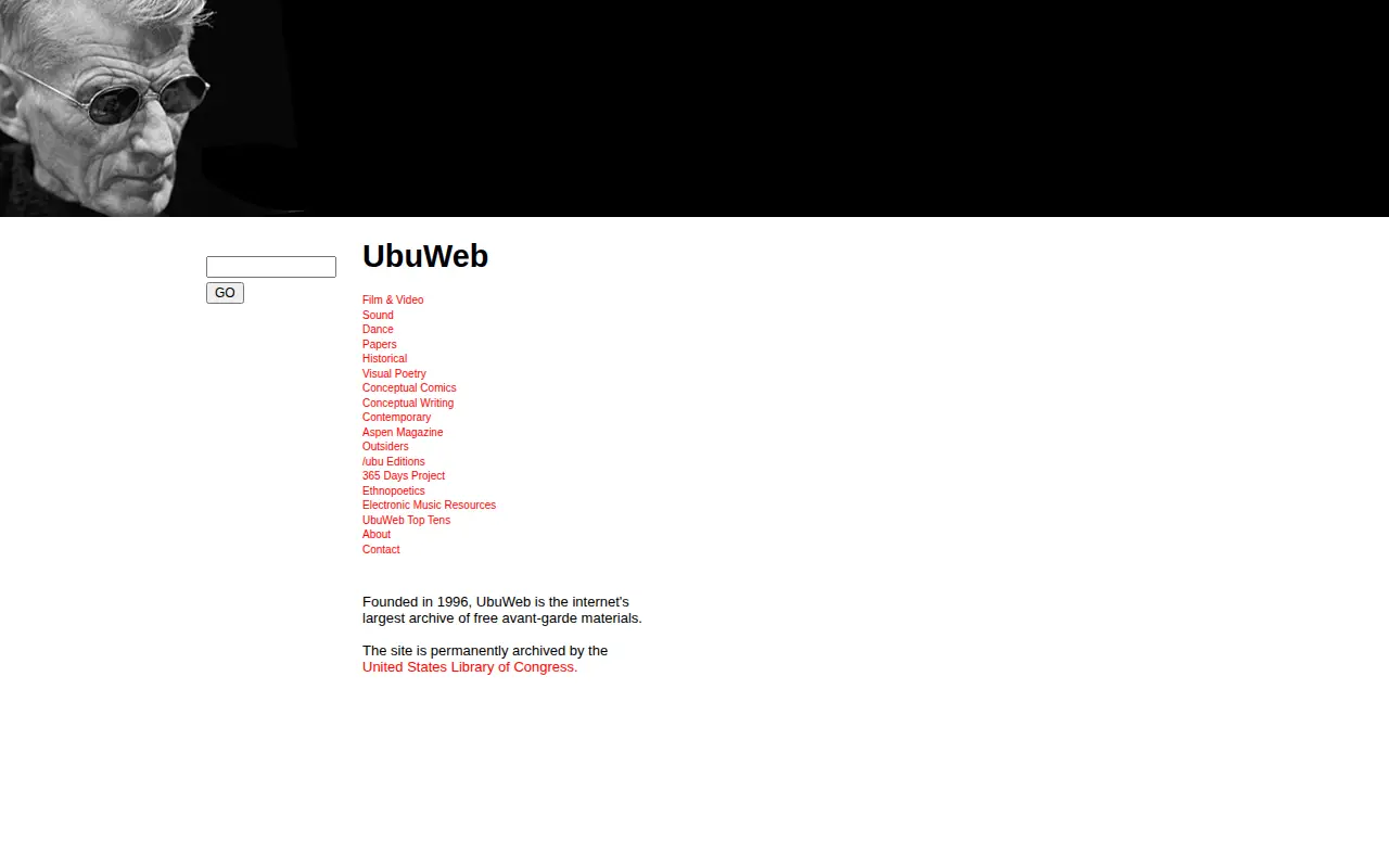UbuWeb website preview