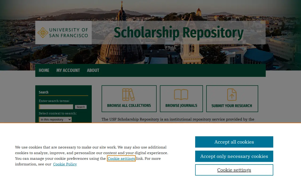 USF Scholarship Repository website preview