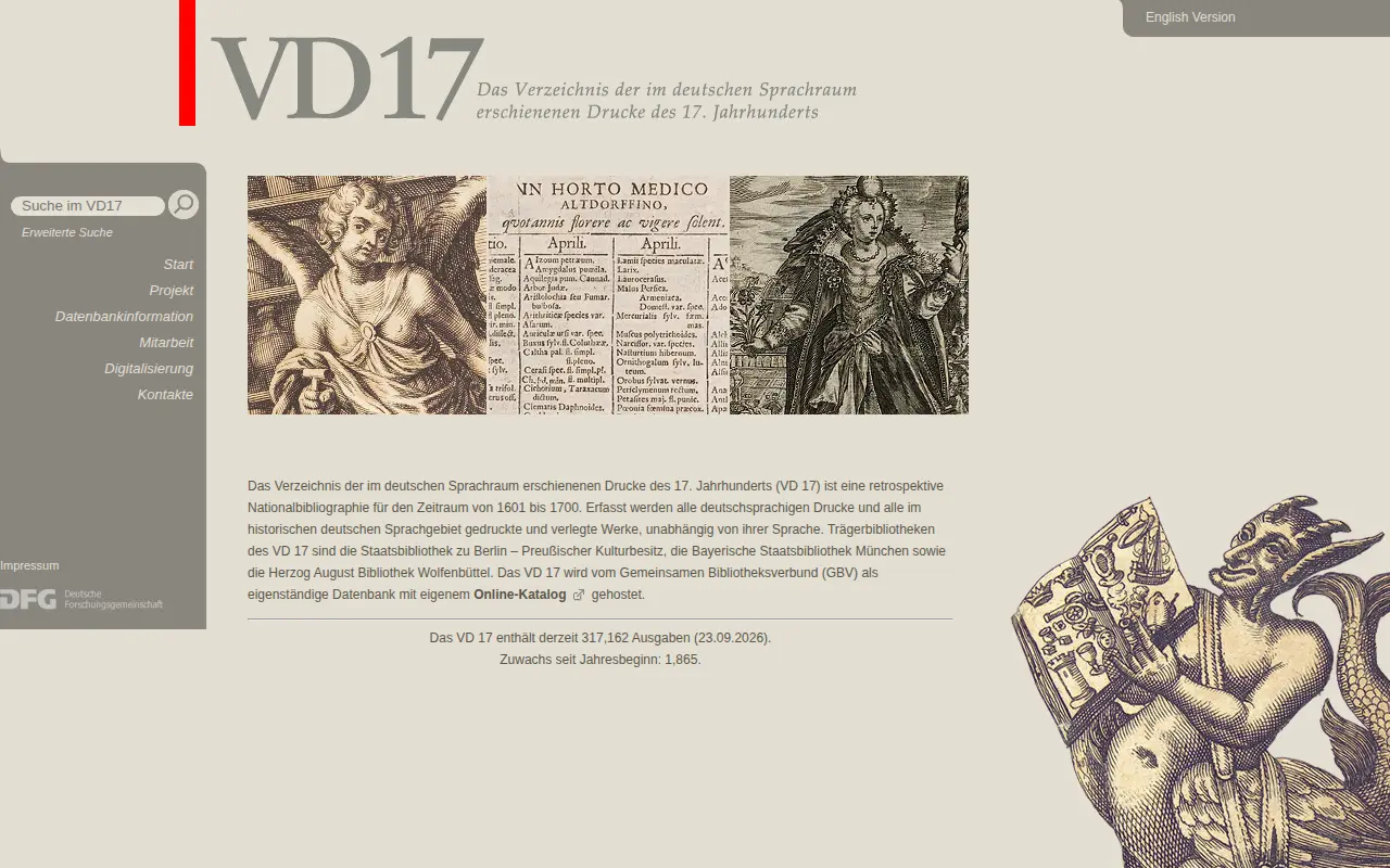 VD 17 website preview