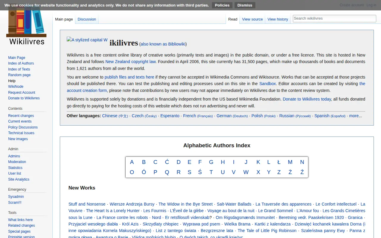 Wikilivres website preview