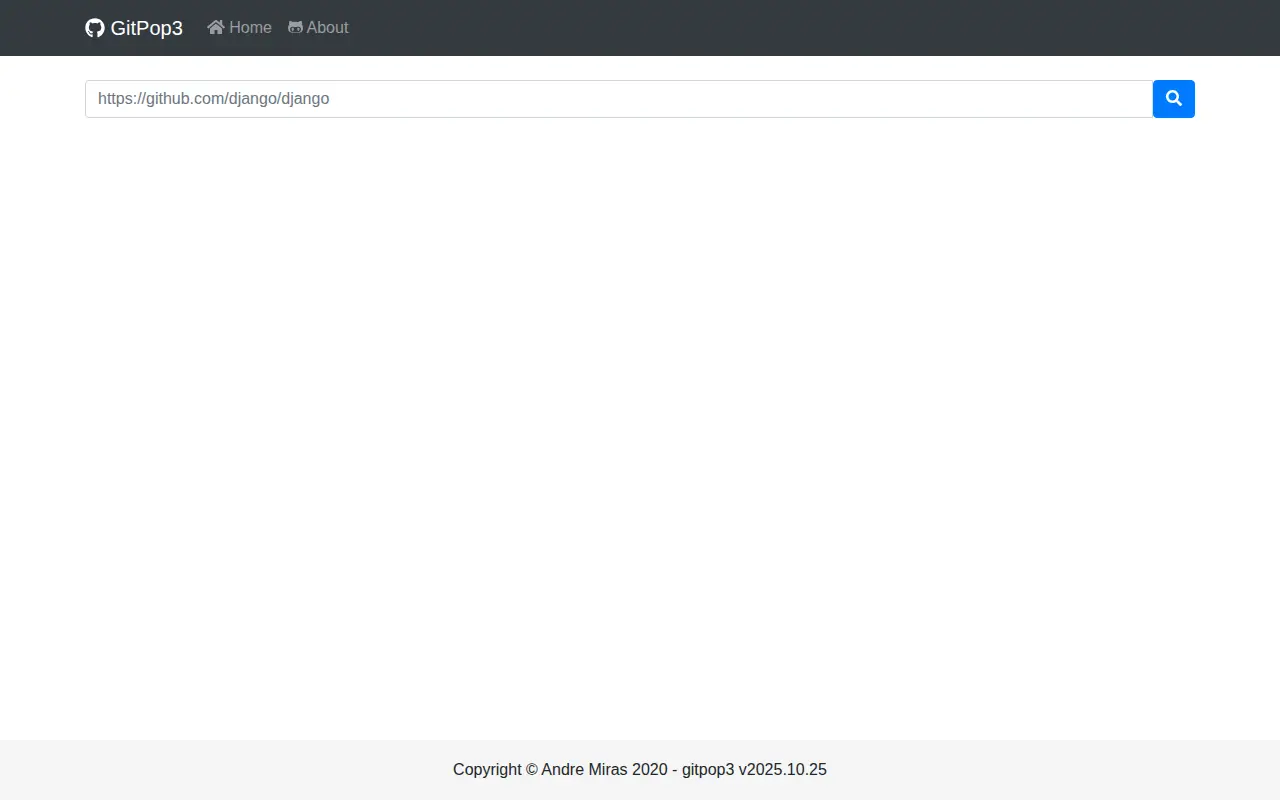 GitPop3 website preview