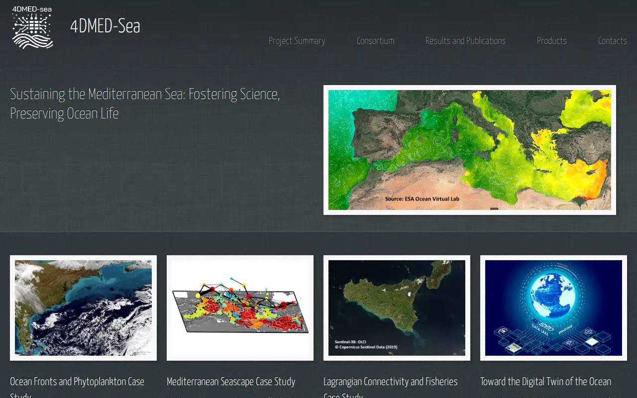 4DMED-Sea website preview