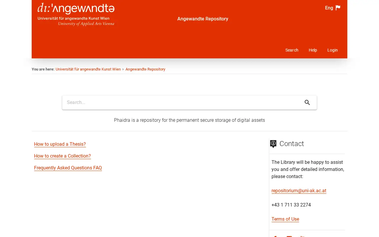 Angewandte Repository website preview