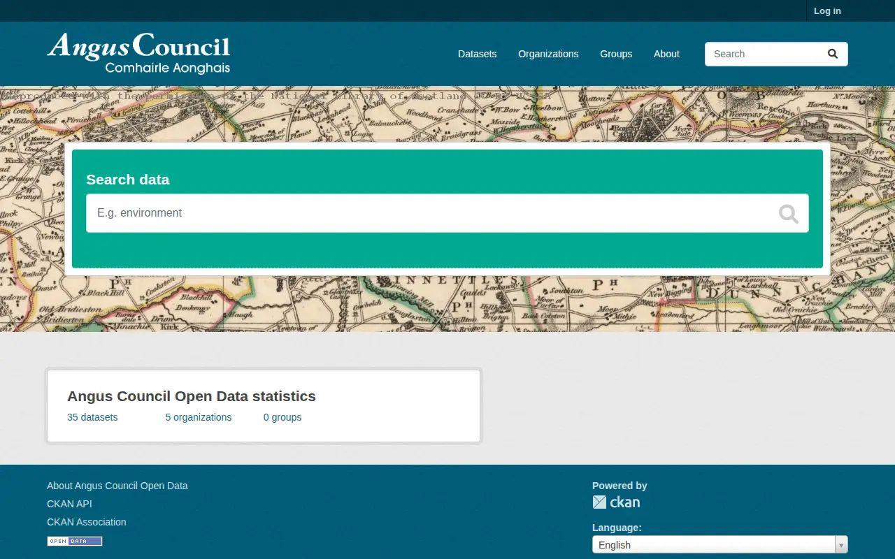 Angus Open Data Portal website preview