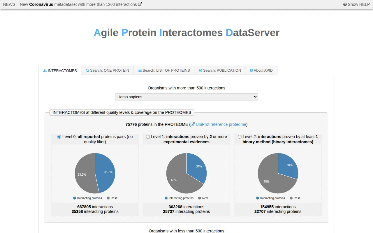 APID website preview