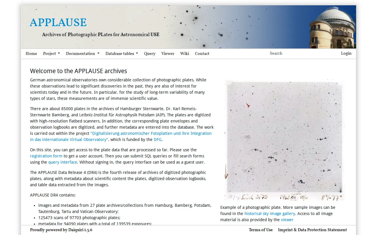 APPLAUSE website preview