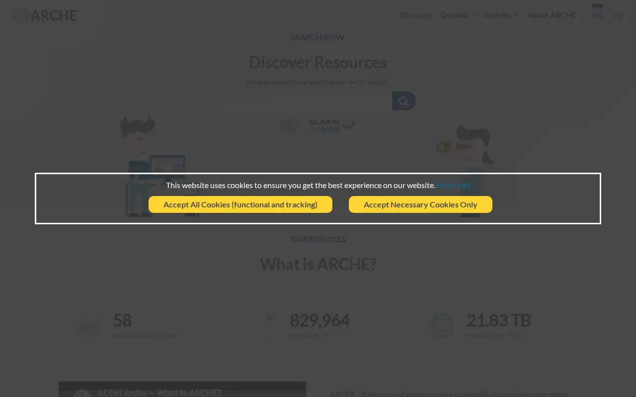 ARCHE website preview