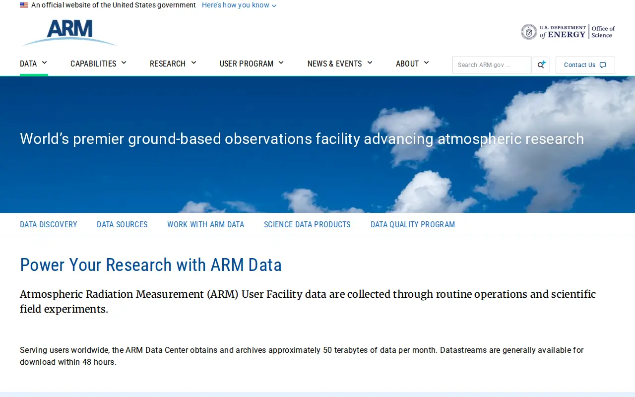 ARM Data Center website preview