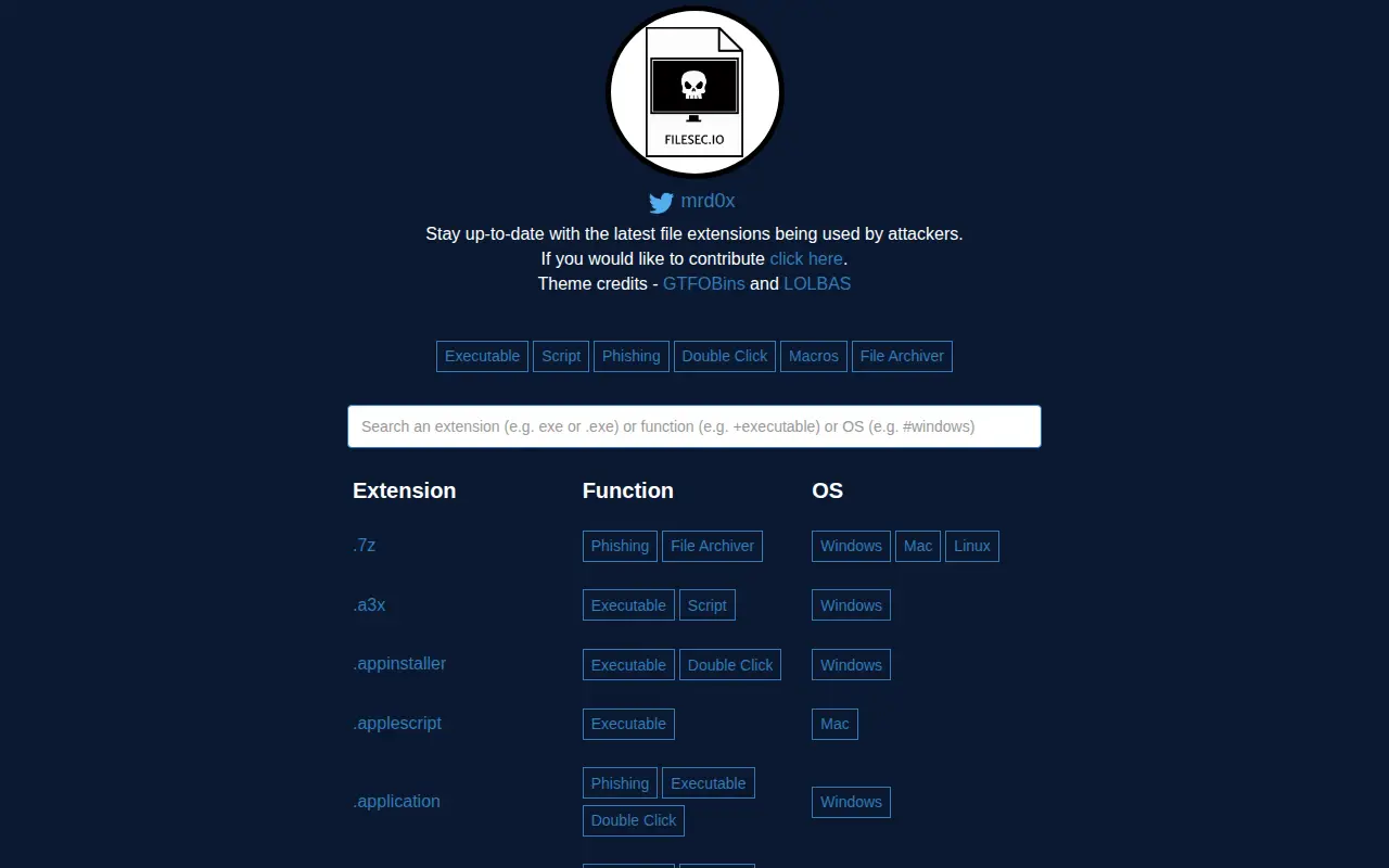 Filesec.io website preview